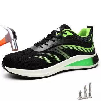 Дышащая легкая защитная обувь для мужчин и женщин, рабочая обувь со стальным носком, неразрушимые защитные ботинки, защитные рабочие кроссовки 40 серый