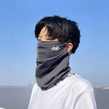 Дышащая летняя маска для лица Ice Silk с защитой от солнца, защитой от декольте и рыбалкой