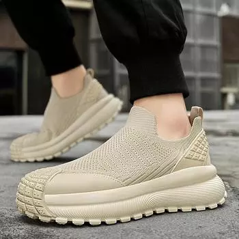 Дышащая летняя обувь для мужчин, легкие слипоны, повседневные сетчатые кроссовки, мужские кроссовки 2025 года, новый дизайн 39