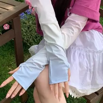 Дышащая летняя защита от солнца Накидка Прохладный ледяной шелк Нарукавник Градиентный цвет Рукава для рук Уличный Gradient Purple Blue