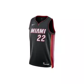 Дышащая майка Swingman с принтом логотипа команды НБА Nike, сезон 2022–2023 гг. — Майами Хит, Джимми Батлер #22, баскетбольный жилет, топы унисекс, черный DN2011-010 S