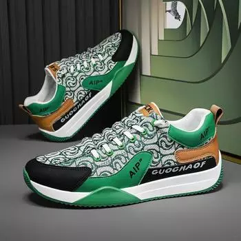 Дышащая модная брендовая нескользящая обувь для бега, молодежный универсальный нишевый дизайн, летняя износостойкая новая мужская модная обувь с мягкой подошвой 39