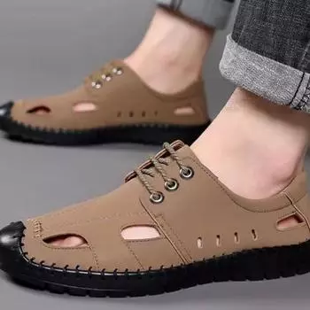 Дышащая мужская обувь Лето 2024 Мягкие босые мужские сандалии с открытым носком Стильная покупка Японский тренд Распродажа Повседневное использование Оригинальная роскошь H 39