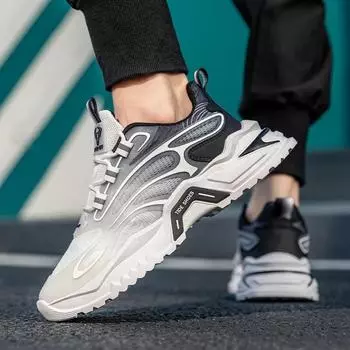 Дышащая мужская повседневная обувь, кроссовки для ходьбы, легкие нескользящие кроссовки для бега, мужская спортивная обувь для ходьбы 39 серый