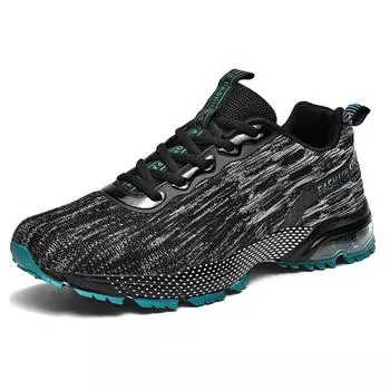 Дышащая мужская повседневная обувь Кроссовки Кроссовки для мужчин Спортивная обувь на открытом воздухе 39 зелёный/серый