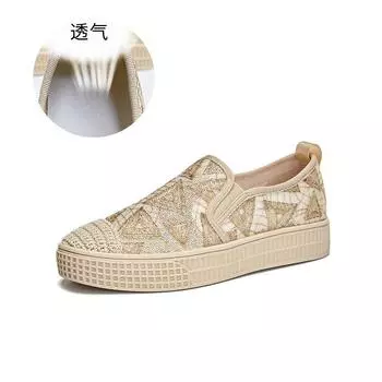 Дышащая обувь для рыбалки, женская, летняя, 2025 года, новая, на плоской подошве, с неглубоким горлом, повседневная, одинарная, женская, универсальная, с одной педалью 35