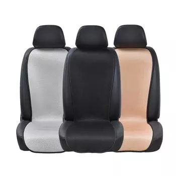 Дышащая подушка для автомобильного сиденья с небольшой талией из ледяного шелка, летний чехол на сиденье, 1 шт. Universal бежевый