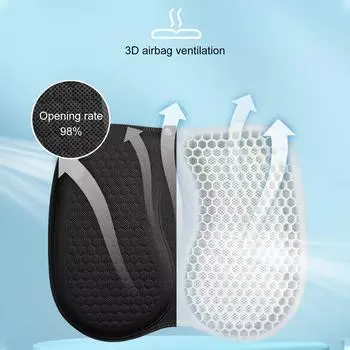 Дышащая подушка для сиденья из пены с эффектом памяти для боли в спине, ортопедическое кресло для офиса в автомобиле, поддержка здорового сидения, дышащие подушки, подушка чёрный