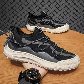 Дышащая походная обувь для мужчин, дизайнерская нескользящая спортивная обувь для активного отдыха, высококачественные мужские повседневные кроссовки Slip on Zapatos Hombre 39 белый