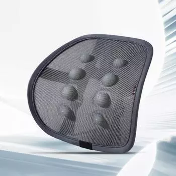 Дышащая поясничная подушка для сиденья Вентилируемая автомобильная подушка Комфортная автомобильная поясничная поддержка Офис серый