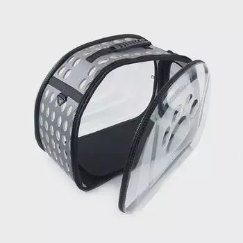 Дышащая прозрачная сумка для животных — стильная, теплая и удобная переноска для собак Small 36*20*22cm