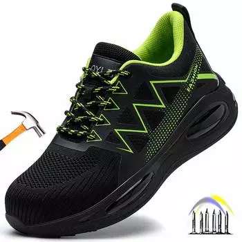 Дышащая рабочая обувь для мужчин, кроссовки со стальным носком, устойчивые к проколам, легкие и удобные, женская защитная обувь, нескользящие рабочие ботинки 37