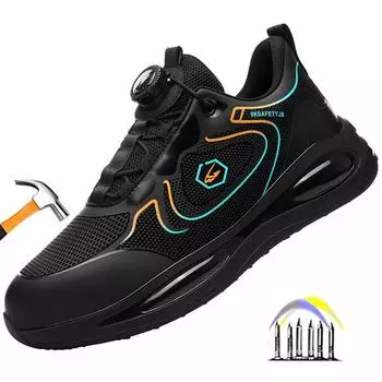 Дышащая рабочая обувь для мужчин, водонепроницаемые нескользящие защитные рабочие кроссовки, легкая защитная обувь с защитой от проколов, удобная обувь для работы 37