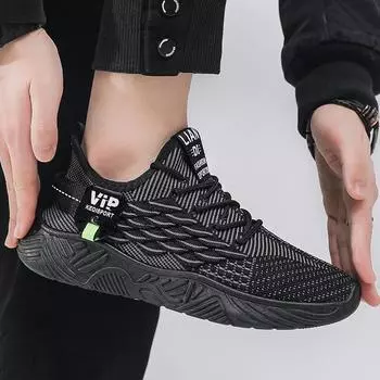 Дышащая сетчатая обувь Flyknit для молодежи, повседневная обувь, универсальные беговые спортивные модные одинарные туфли 39