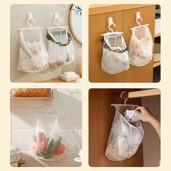 Дышащая сетчатая подвесная сумка-прищепка с крючком, прищепка для белья, пригодная для стирки, нижнее белье, стирка B