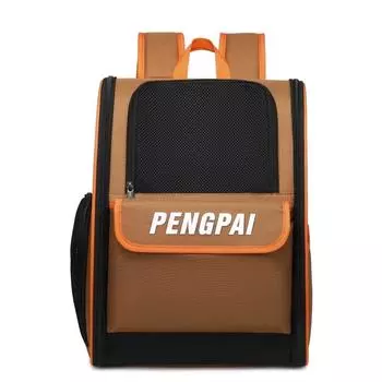 Дышащая сумка для кошек большой вместимости, портативный рюкзак для домашних животных — модный, легкий и складной. чёрный