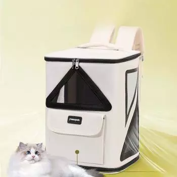 Дышащая сумка для кошек на все времена года, портативный рюкзак для домашних животных для использования на открытом воздухе, рюкзак для кошек и собак 38*29*29cm