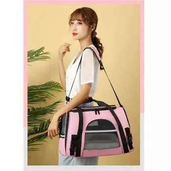 Дышащая сумка для путешествий для домашних животных, складная портативная сумка большой вместимости синий