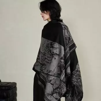 Дышащая, теплая и универсальная домашняя, осенне-зимняя женская шаль для путешествий, толстый плащ, одеяло с кондиционером 150*120cm