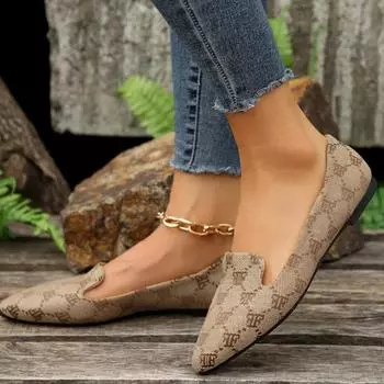 Дышащая удобная простая женская обувь с острым носком, новая повседневная модная легкая обувь на плоской подошве с неглубоким носком, НЕТ:1-35-11 36