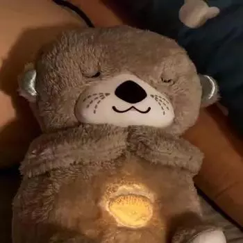 Дышащая выдра, спящая игровая подруга, выдра, мягкая игрушка для новорожденных, сенсорные удобные детские подарки