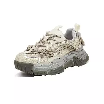 Дышащая женская обувь, сетчатые массивные кроссовки для женщин, на шнуровке, вулканизированная обувь, повседневная модная обувь для папы, кроссовки на платформе, корзина 35 серый