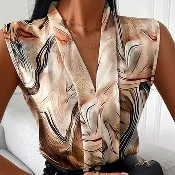 Дышащая женская одежда больших размеров с v-образным вырезом, удобная свободная одежда без рукавов, летняя майка на бретелях, рабочая одежда S хаки