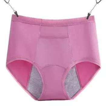 Дышащее физиологическое нижнее белье, женские трусики с карманами, теплые менструальные брюки, герметичные физиологические трусы больших размеров с высокой талией M