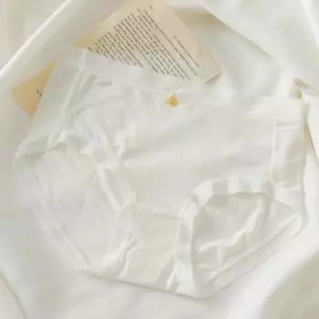 Дышащее и модное классическое нижнее белье, женские хлопковые женские бесшовные сексуальные трусы большого размера с высокой талией и ягодицами M белый