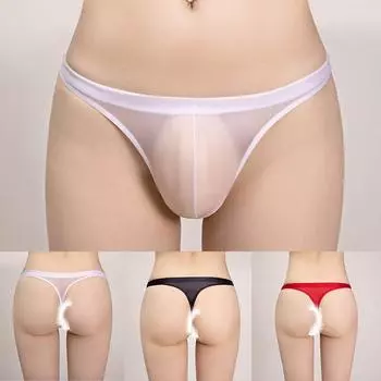 Дышащее мужское нижнее белье, удобный глянцевый нейлон с низкой посадкой