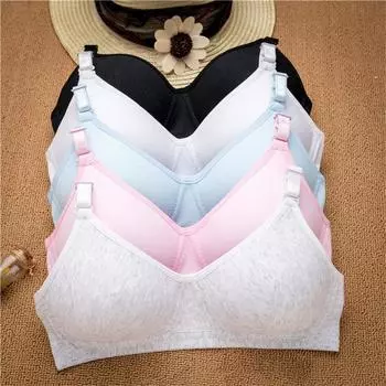 Дышащее нижнее белье для девочек-подростков с чашкой AB, женский беспроводной бесшовный бюстгальтер для тренировок, бюстгальтер для девочек 32/70AB чёрный