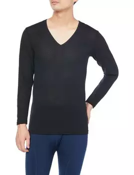 Дышащее нижнее белье DRYNAMIC THROUGH V с длинным рукавом DRYNAMIC THROUGH V LS ML [Millet] Мужское черное-черное