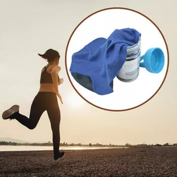 Дышащее охлаждающее полотенце Ice Cold Sweat Quick для тренировок синий