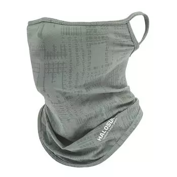 Дышащее полотенце для лица из ледяного шелка: Быстросохнущая солнцезащитная маска и повязка на голову серый