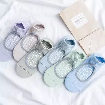 Дышащие антифрикционные женские носки для йоги, силиконовые нескользящие дышащие спортивные носки для пилатеса и танцев, тапочки с ручками One size