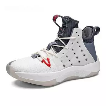 Дышащие баскетбольные кроссовки, мужские сетчатые кроссовки для мальчиков, осенняя Нескользящая уличная спортивная обувь с высоким берцем, женские летние кроссовки 45 синий