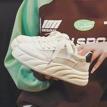 Дышащие белые туфли с низким верхом для студентов, весна и лето, новые сетчатые кроссовки для досок 35 чёрный