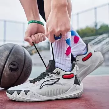 Дышащие боевые баскетбольные кроссовки нескользящие студенческие молодежные светящиеся в темноте амортизирующие спортивные тренировочные кроссовки 42