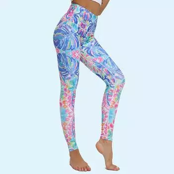 Дышащие быстросохнущие штаны для йоги с растительным плетением, обтягивающие эластичные спортивные леггинсы для женщин с высокой талией L