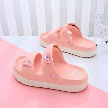 Дышащие и легкие розовые сандалии для девочек, мягкая подошва, летняя пляжная обувь Pink,24/25