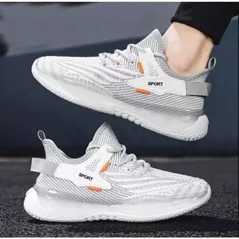 Дышащие кроссовки с мелкой сеткой, мужская мода, мягкая подошва, повседневная обувь для мужчин, высококачественная мужская обувь Zapatillas De Deporte 2024 39 чёрный
