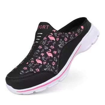 Дышащие легкие женские мюли новые повседневные полутапочки на плоской подошве для отдыха на открытом воздухе Zapatos De Mujer качественная обувь для женщин тапочки Zapatillas 35