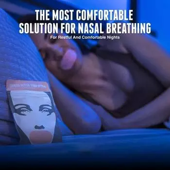 Дышащие ленты для сна с удобным клеем, приятные для кожи, без запаха, мини-размер, легко наносить, набор полосок для сна 1 Set чёрный