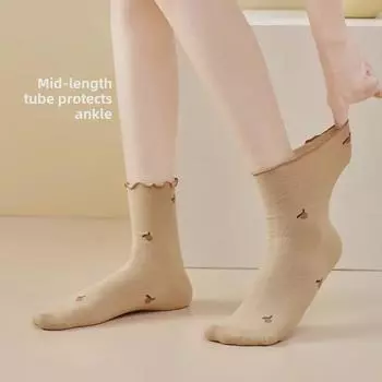 Дышащие летние носки для беременных из чистого хлопка — не стесняют движений, впитывают пот, обеспечивают комфорт в послеродовой период и во время беременности жёлтый