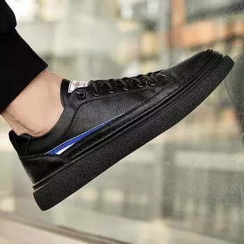 Дышащие модные кроссовки на шнуровке из натуральной кожи, новые туфли на плоской подошве, мужские удобные спортивные кроссовки для бега на открытом воздухе, обувь для скейтбординга, мужская обувь 37 белый