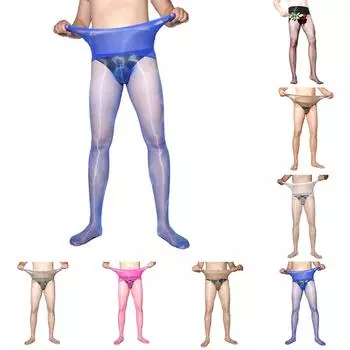 Дышащие мужские колготки, удобные глянцевые, эластичные