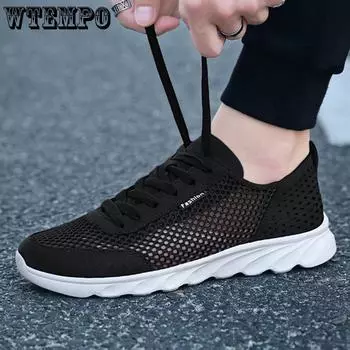 Дышащие мужские кроссовки, модная повседневная обувь для бега для мужчин, кроссовки для бега на платформе, мужские кроссовки на шнуровке, Zapatos De Hombre, большие размеры 38-47 38 чёрный