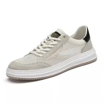 Дышащие мужские кроссовки, повседневная мужская обувь для активного отдыха, удобные прогулочные туфли на плоской подошве, ажурная обувь для скейтбординга, простая летняя обувь 38