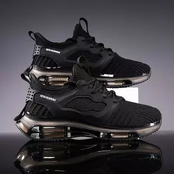 Дышащие мужские кроссовки, высокоэластичные кроссовки на воздушной подушке, тренажерные залы, уличная спортивная обувь, беговые кроссовки на платформе с толстой подошвой 40 бежевый