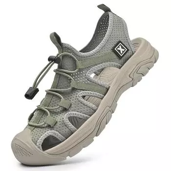 Дышащие мужские сандалии Летние мужские пляжные сандалии Уличные сандалии для мужчин 39 зелёный